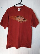Harley-Davidson Napoleon Ohio Men L T-Shirt Short Sleeve Rust Orange Cotton USA
