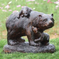 Playtime Mom Bear And Cubs Garden Sculpture Statue Wildlife ~ SPI Home 50869