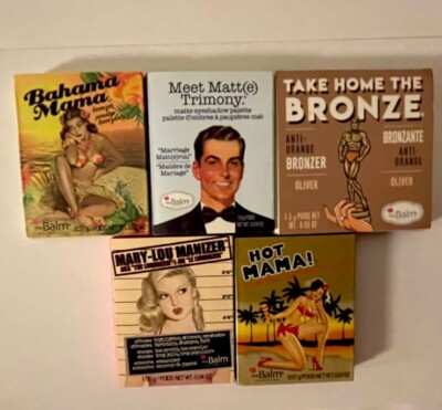 The Balm theBalm Cosmetics  Travel Sz LOT 5 , Bronzer, Shadow, Blush, Luminizer