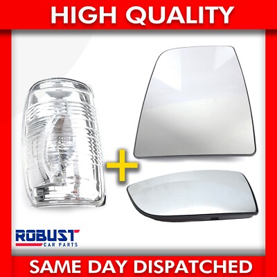 Left Right Upper Lower Mirror Glass & Indicator Lens Cover for