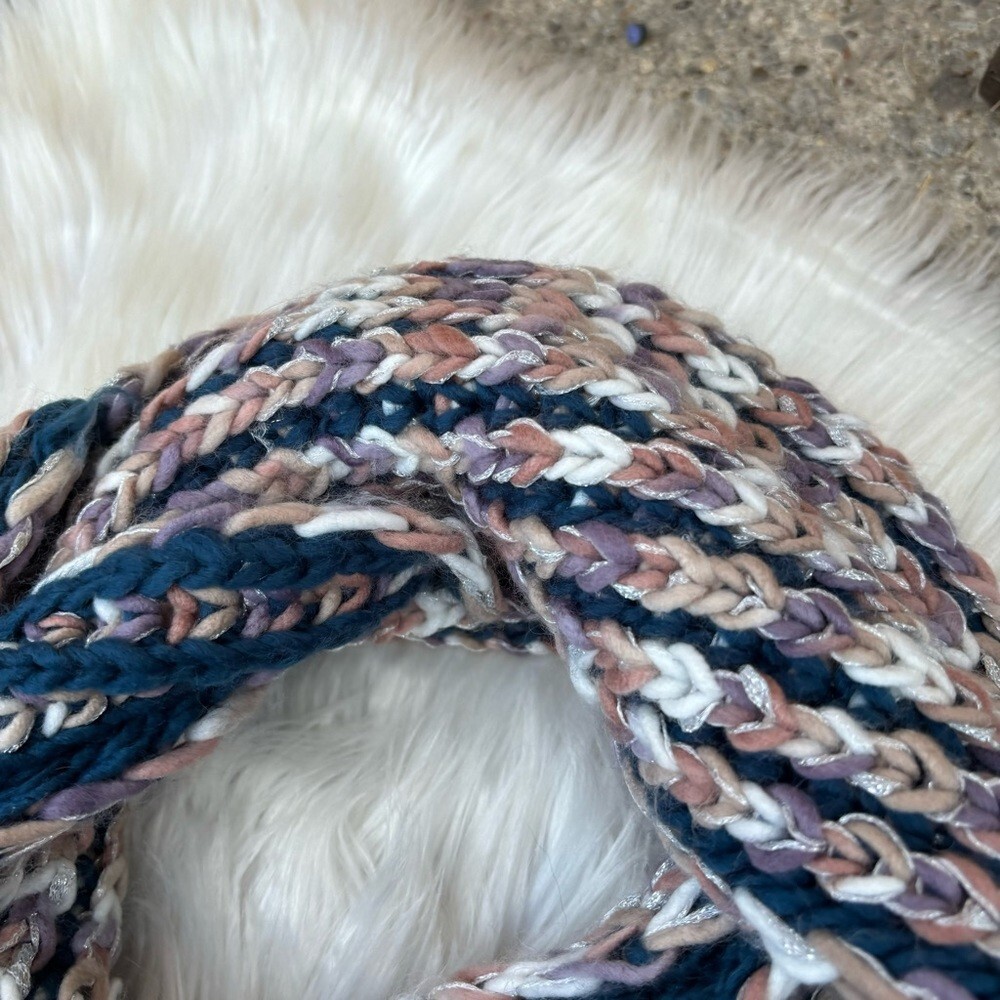 Francesca’s Double Sided Multicolored Knitted Inf… - image 3