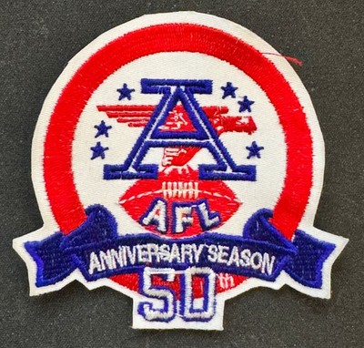 AFL American Football League 50TH ANNIVERSARY CREST EMBLEM PATCH 4'' x 4'' NFL
