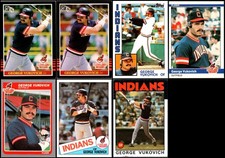 George Vukovich Cleveland Indians (7) Card Lot - LAST CHANCE – DON’T MISS OUT!