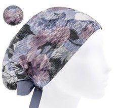 Scrub cap stretchy, womens scrub hat, surgical caps flowers, euro scrub hats