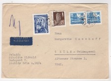 1969 Jun 25th. Air Mail. Budapest to Cologne, Germany.