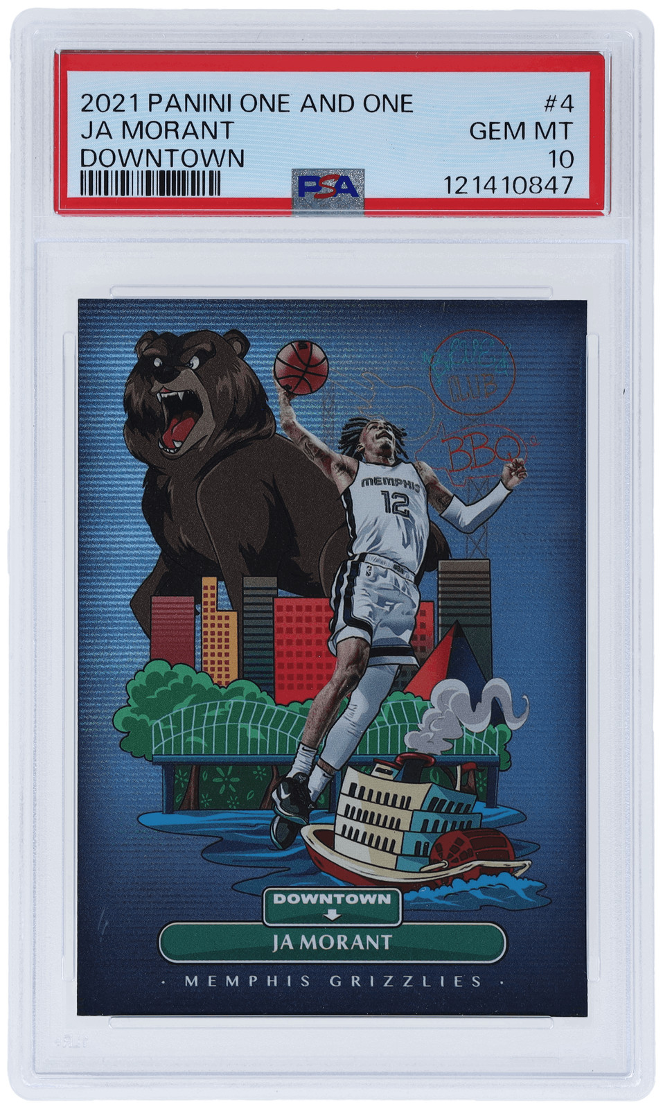 2021 Panini One and One Ja Morant Downtown #4 PSA 10