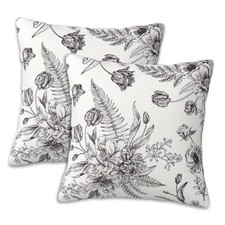 Throw Pillow Covers French 16" x 16" Pack of 2 Vintage Floral Spring Flowers