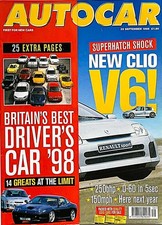 AUTOCAR MAGAZINE 23-SEP-98 - BMW M Coupe E36/8, Alfa 166, Honda Accord Type R