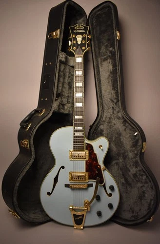 2017 D'Angelico DLX175 Powder Blue Hollowbody w/OHSC