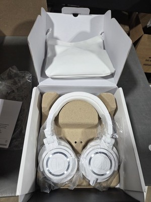 Audio-Technica ATH-M50XWH Professional Studio Monitor Headphones (White) - Used