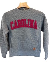 South Carolina Gamecocks Pressbox Quilted Gray Women's S Crew Neck Sweatshirt