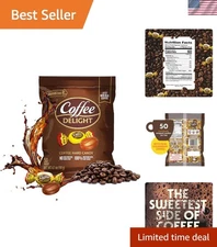 Delicious Soft Chew Coffee Candies - 50 Count Made with Real Colombian Coffee