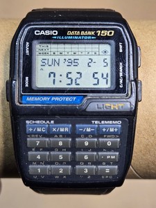 CASIO dbc V50 データバンク Casio DBC-V50-1 (1591) Easy Rec Men's Calculator Watch ( For