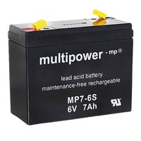 Multipower MP7-6S Bleiakku 6V 7Ah Agm Batterie Akku Usv Notstrom GeräTe Vrla