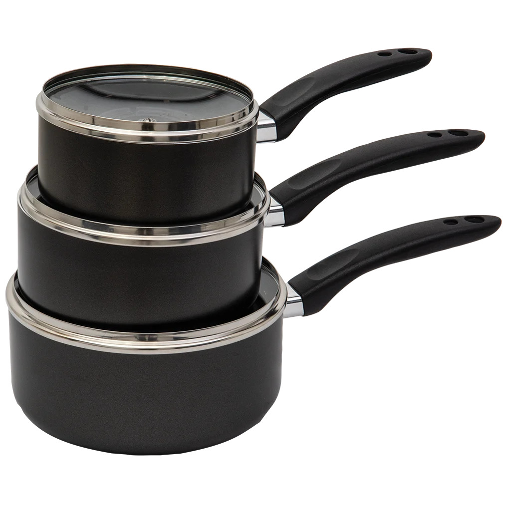 B&Q -  Saucepan Set X 3 For Camping And Outdoor Use - Image 3