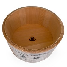 Fragrant Sawara Cypress Wood Japanese Onsen Hot Spring Mark Furo Oke Bath Basin