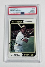 1974 Topps Willie Stargell #100 PSA 4 AUTO 8 Baseball Card HOF Vintage   d. 2001