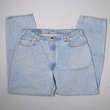 VTG Levis 570 Jeans Blue Straight Leg Baggy Fit Skater Made in USA Mens 38x34