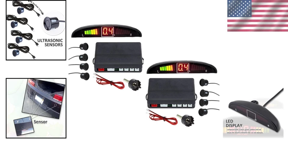 LED Digital Display Parking Sensors - 2 Pack - Image 2 of 4