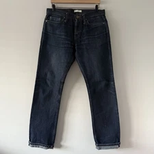 The Unbranded Brand UB201 Tapered 14.5 Oz Indigo Selvedge Denim Jeans Mens 32