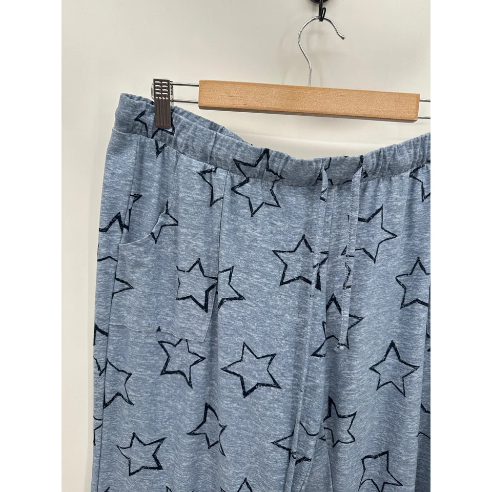 Lucky Brand Blue Star Print Drawstring Lounge Pajama Pants Women's Size X-Large - Image 4 of 4