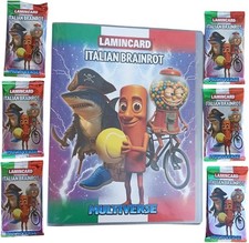ALBUM RACCOGLITORE + 6 BUSTINE LAMINCARD ITALIAN BRAINROT MULTIVERSE 2025 DIRAMI