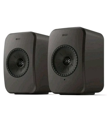 KEF LSX II LT Wireless Bookshelf Speakers Pair HDMI Bluetooth USB Graphite Grey