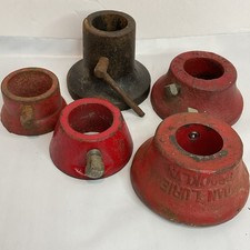 Vintgae Lot Of 5 Unmatched Collars 1  Standard Dumbbell Barbell