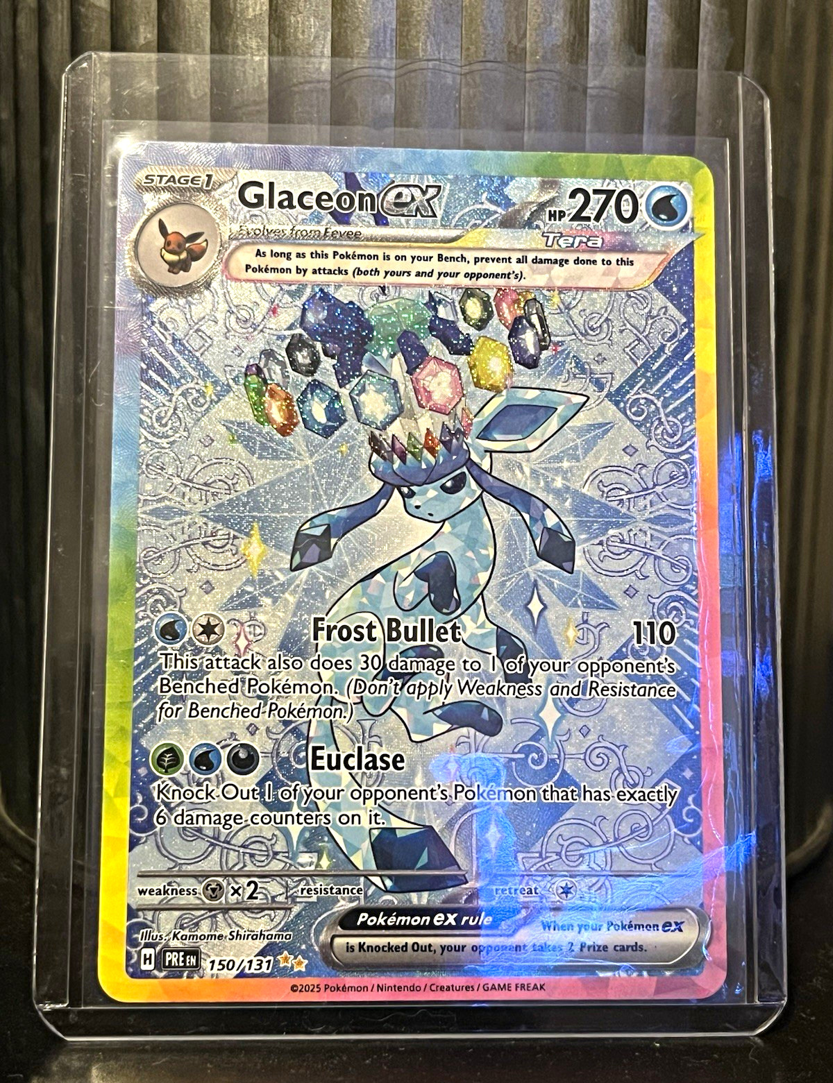 Glaceon ex 150/131 Prismatic Evolutions SIR Holo ENG 270 NM