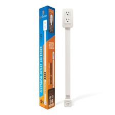 EZ Outlet Electrical Extender. Access Hard-to-Reach Outlets White