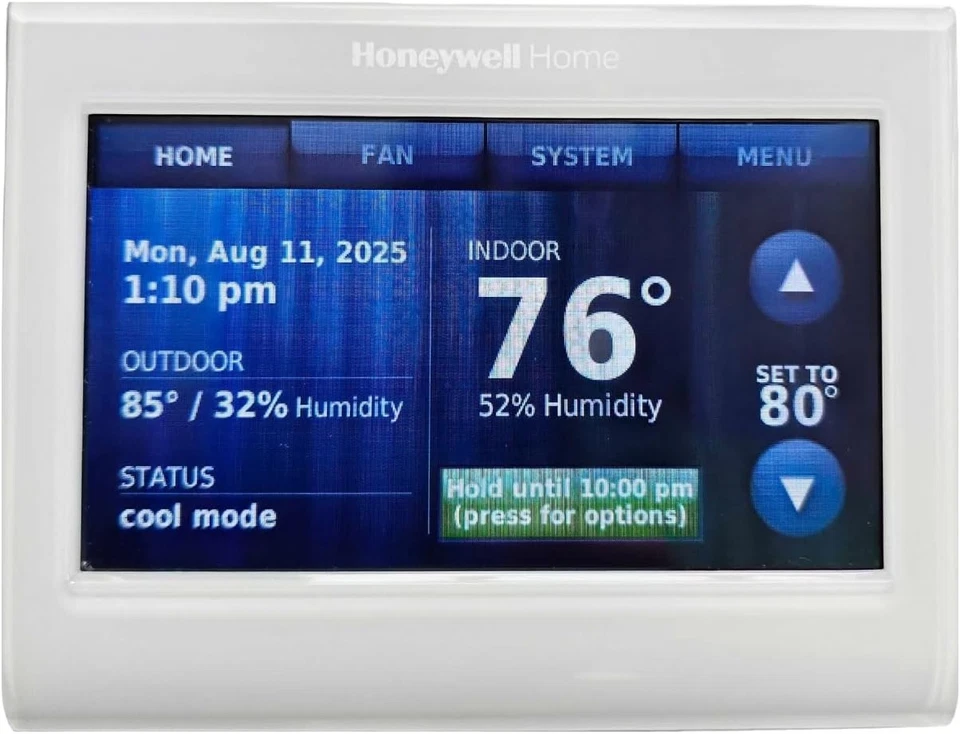Energy-Efficient Wi-Fi Thermostat with Color Changeable Touch Screen 3.5x4.5 in - Image 3 of 4