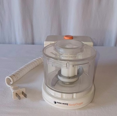 Black & Decker Handy Chopper HC20 Mini Food Processor 1 Cup Mincer White Tested
