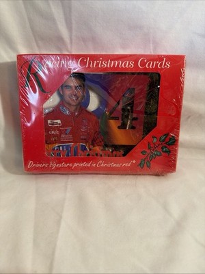 Nascar Christmas Card UnOpened Box Env VTG 1995 Gordon Wallace Martin Elliott