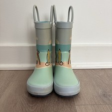 Cat  Jack Kids Rainboots Size 6 Light Blue Beach Waterproof Rubber Winter