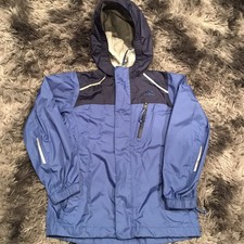 LL Bean Jacket 5/6 Blue Windbreaker Full Zip Coat Rain Outdoors Toddler Kids C5