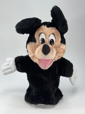 Vintage Applause Disney Minnie Mouse Hand Puppet Plush 1980s Black Tan 10" Toy