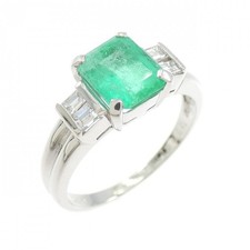 Authentic PT900 Emerald Ring 1.190CT #260-008-217-3210