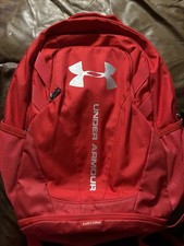 Zaino unisex ROSSO e argento con logo emblema Under Armour
