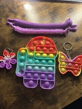 Sensory Toy Set- Noodles, Mini Pop It  s, Among Us Pop it