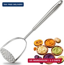 Stainless Steel Potato Masher 14 Inch Heavy Duty Mashed Potatoes Avocado Smasher