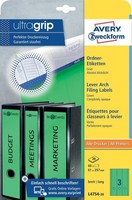 Avery Zweckform L4754-20 OrdnerrüCken Etiketten (60 RüCkenschilder Mit Ultragrip