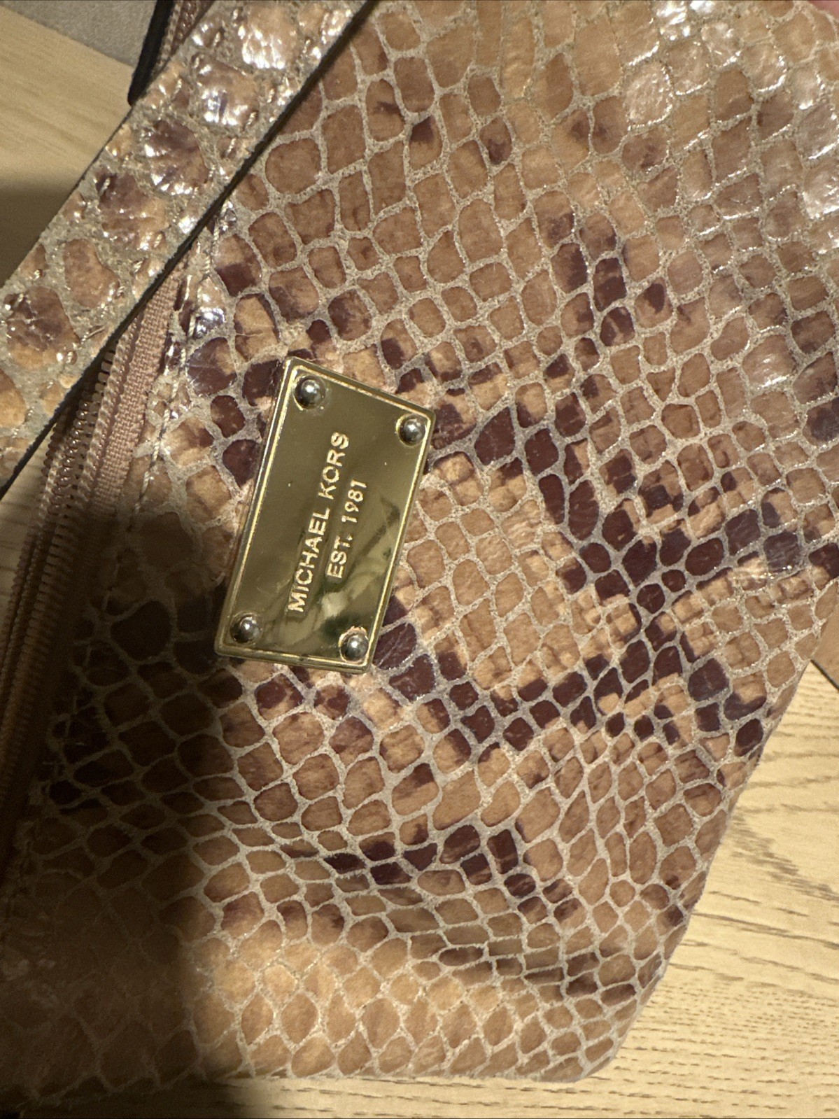 MICHAEL Kors Vintage Sloan Python Embossed Print … - image 21