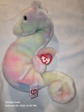 Neon the Rainbow Seahorse Ty Beanie Baby - Tags Vintage 1999