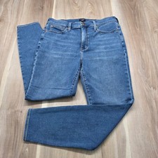 J.Crew 9" Mid-Rise Skinny Jeans Re-imagined Stretch Denim Blue Size 30 Womens