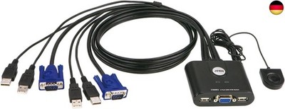 ATEN KVM-Switch CS22U (2 Anschlüsse, USB 2.0) schwarz