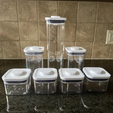 OXO White Plastics Pop Top Containers Set Of 9