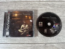 Shadow Tower (Sony PlayStation 1, 1999) PS1 Disc And Manual (WATER DAMAGE)