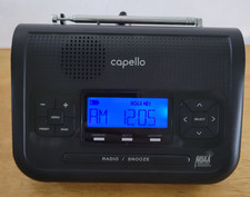 Capello CR2W Safe and Sound Weather Alert Clock Radio Electric/Battery Operated