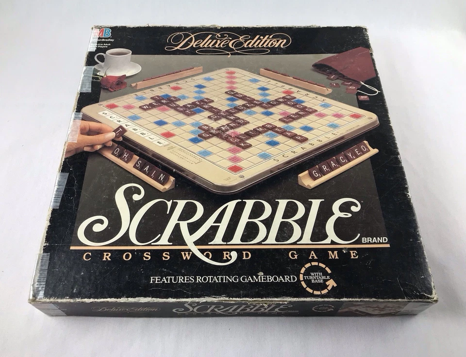 1989 Milton Bradley SCRABBLE DELUXE EDITION Crossword Game TURNTABLE ONLY - Image 4 of 4
