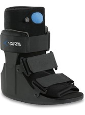United Ortho Short Air Cam Walker Fracture Boot, Small , Black